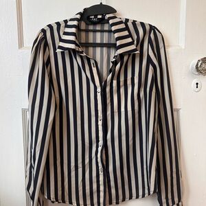 Striped Button-Up Shirt